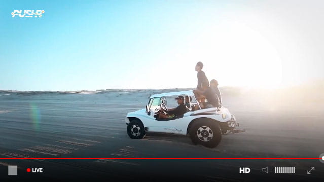 PUSHR CDN HTML5 live video player